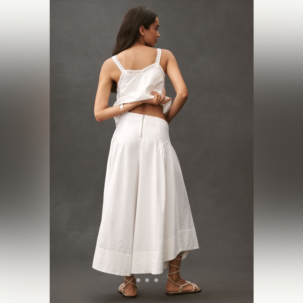 By Anthropologie Linen Extended Waist Pants | NWT | XS - Picture 4 of 4